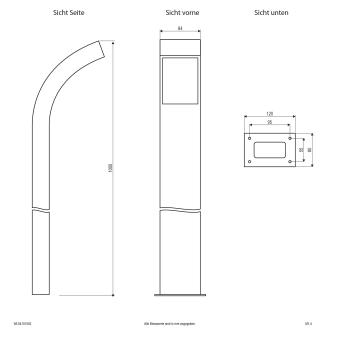 EVN Wegeleuchte 1000mm -      WL54101502 