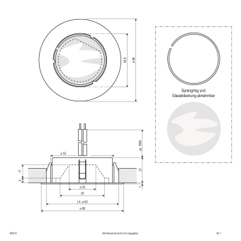 EVN Halogen-NV-Möbeleinbauleuchte 080010 
