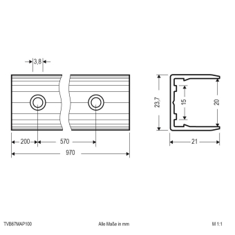 EVN Alu Profil für LED       TVB67MAP100 