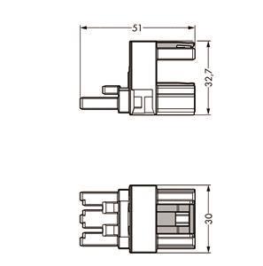 WAGO 770-633 h-Verteiler,3-polig,Kod. 