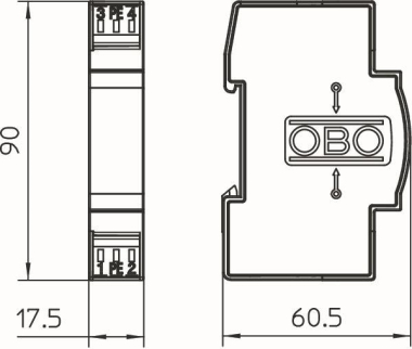 OBO TKS-B Blitzbarriere 120VAC 5097976 
