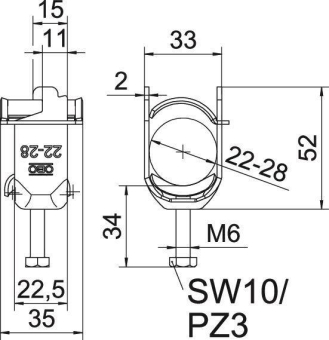 OBO BS-SAS-M-28 A2 Bügelschelle 2056 