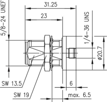 TG Einbauadapter N-SMA (F-F) J01027A0022 