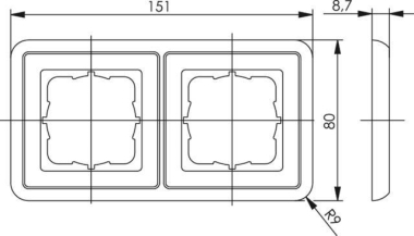 TG Abdeckrahmen 2-fach      B00005A0009Y 