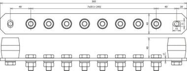 DEHN PA-Schiene 8-polig           472229 