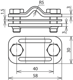 DEHN Zweimetalltrennkl.Cu-St/tZn  460557 