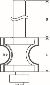 Bosch Halbstabfräser 8mm 6mm  2608628360 