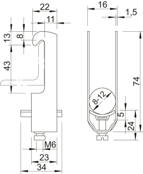 OBO 2056W 12 FT Bügelschelle 8-12mm St 