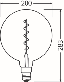 Osram 1906 LED BGLBD 5W/818 230V FIL SM 