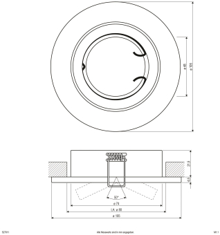 EVN Halogen-Einbauleuchte plan    527011 
