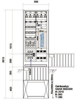 GSAB Verteilersäule      58S20Emob6x11KW 