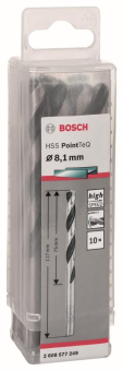 Bosch   HSS-Spiralbohrer PointTeQ 8,1 mm 