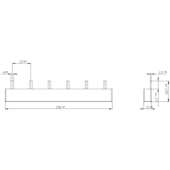 Siemens 5ST3648 Stiftsammelschiene 16qmm 