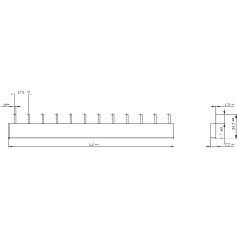 Siemens 5ST3638 Stiftsammelschiene 16qmm 