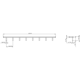 Siemens 5ST3732 Stiftsammelschiene 214mm 