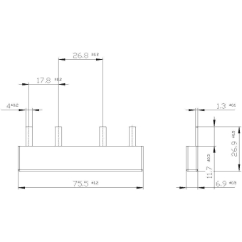 SIEM Stiftsammelschiene, 10qmm   5ST3610 