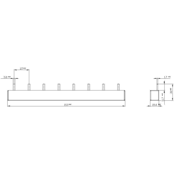 Siemens 5ST3713 Stiftsammelschiene 214mm 