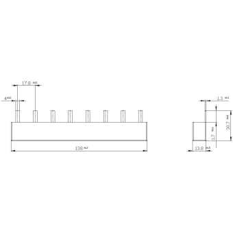 SIEM Stiftsammelschiene, 16qmm   5ST3651 