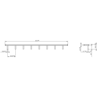 Siemens 5ST3702 Stiftsammelschiene 214mm 