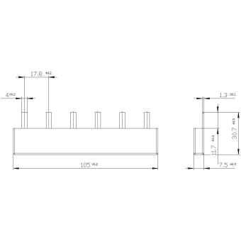 SIEM Stiftsammelschiene, 16qmm   5ST3637 