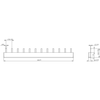Siemens 5ST3608 Stiftsammelschiene 10qmm 