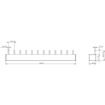 Siemens 5ST3715 Stiftsammelschiene 214mm 