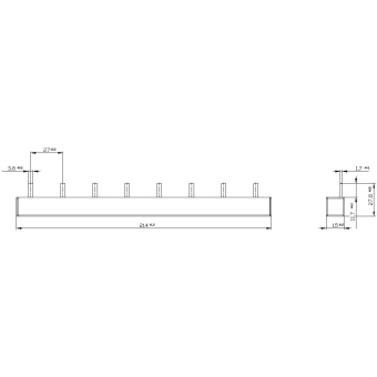 Siemens 5ST3743 Stiftsammelschiene 214mm 
