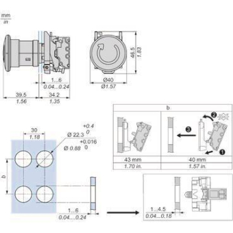 Schneider                     XB4BS84445 