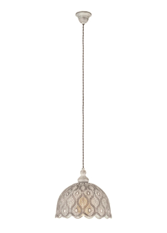 EGLO Hängeleuchte/1 E27 Weiss-     49717 