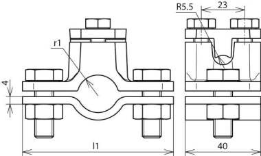 DEHN Erdungsrohrschelle           407200 