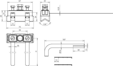 DEHN Bandrohrschelle f. Ex-       540821 