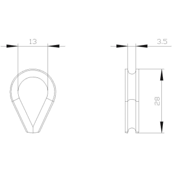 Siemens 3SE79301AC Seilkausche 3mm 