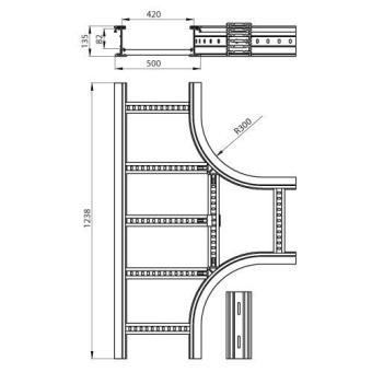 Unex T-Stück lichtgrau          67538-04 