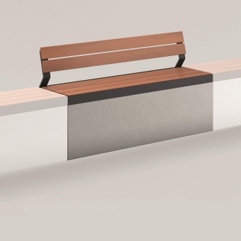 Bega Stadtmöbel Sitzauflage Grafit 95058 