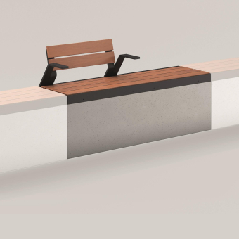 Bega Stadtmöbel Sitzauflage Grafit 95059 