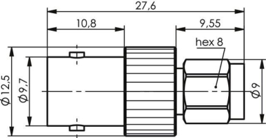TEGA Adapter BNC-SMA         J01008A0025 