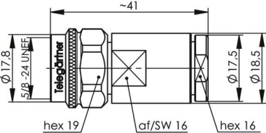 TEGA N-Kabelstecker 50Ohm    J01020A0149 