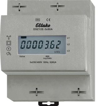 ELTAK Drehstromzähler DSZ12E-3x80A o.MID 