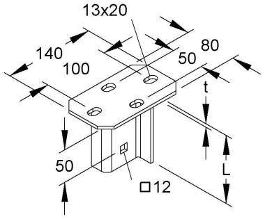NIED Schraubkopfplatte für         KUD50 