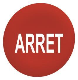 Schneider Tastenschild rot ARRET ZBAF433 