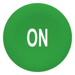 Schneider Tastenschild grün ON   ZBAF341 