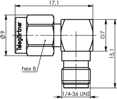 TG SMA-Winkelkupplung AU (M- J01154A0021 