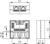 TG Anschlussdose VAD Cat.6   J00023A0056 