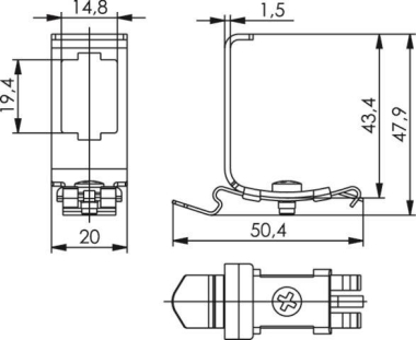 TG Adapter 90/180 Hutschiene H06000B0045 