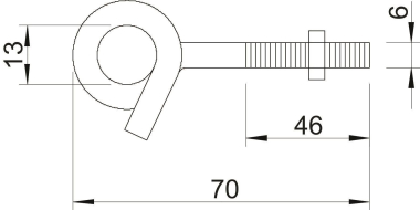 OBO 948 TG6 Schaukelhaken m.M6 Gewinde 