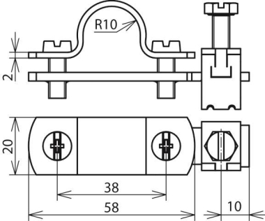 DEHN Erdungsklemme 20mm           405020 