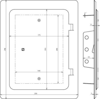 DEHN Revisionstür Niro            476020 