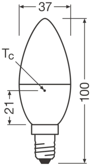 Ledvance LED CLASSIC B CRI97 S 4.9W 927 