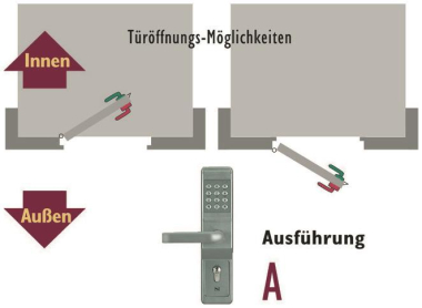 FF Tür-Codebeschlag 50-70mm     495-11-8 