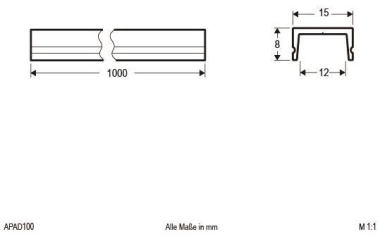 EVN Alu-Abdeckprofil klein       APAD100 